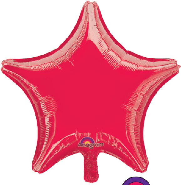 Red Star 18" Mylar Balloon Clipart (600x600), Png Download