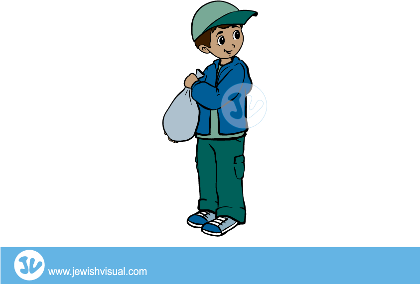 Boy Hiding The Afikomen Clipart (842x595), Png Download