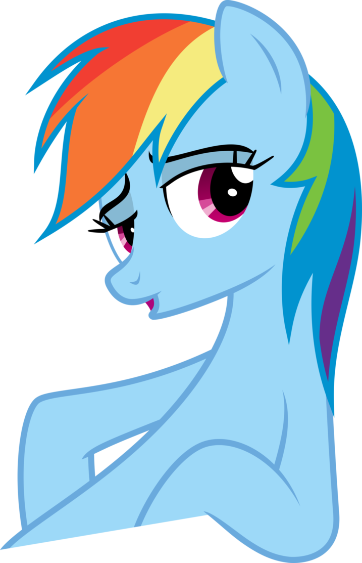 Rainbow Dash Leaning On Clipart (717x1113), Png Download