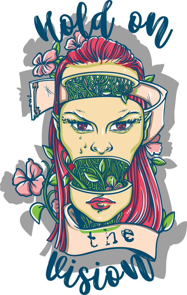 Hold On The Vision Buy T Shirt Design Clipart (648x1024), Png Download