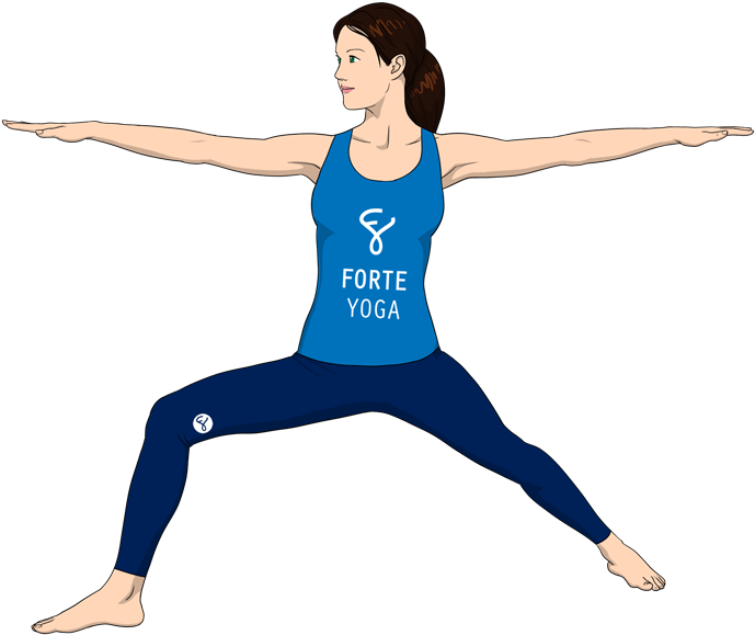 24 Eagle Pose Warrior Ii Yoga Pose Clipart (900x675), Png Download