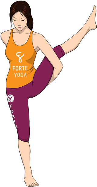 Bird Of Paradise Yoga Pose Clipart (900x675), Png Download