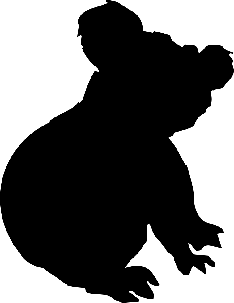 Koala Silhouette Comments Clipart (757x980), Png Download