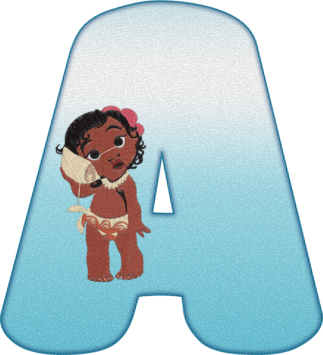 ✿‿de Alfabeto Decorativo Moana Theme, Letters Clipart (660x726), Png Download