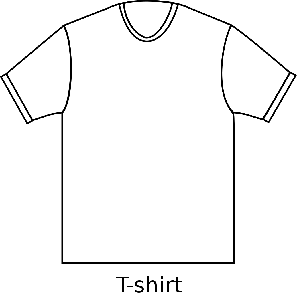 Shirt Type Tshirtsvg Wikimedia Commons Clipart (1037x1024), Png Download