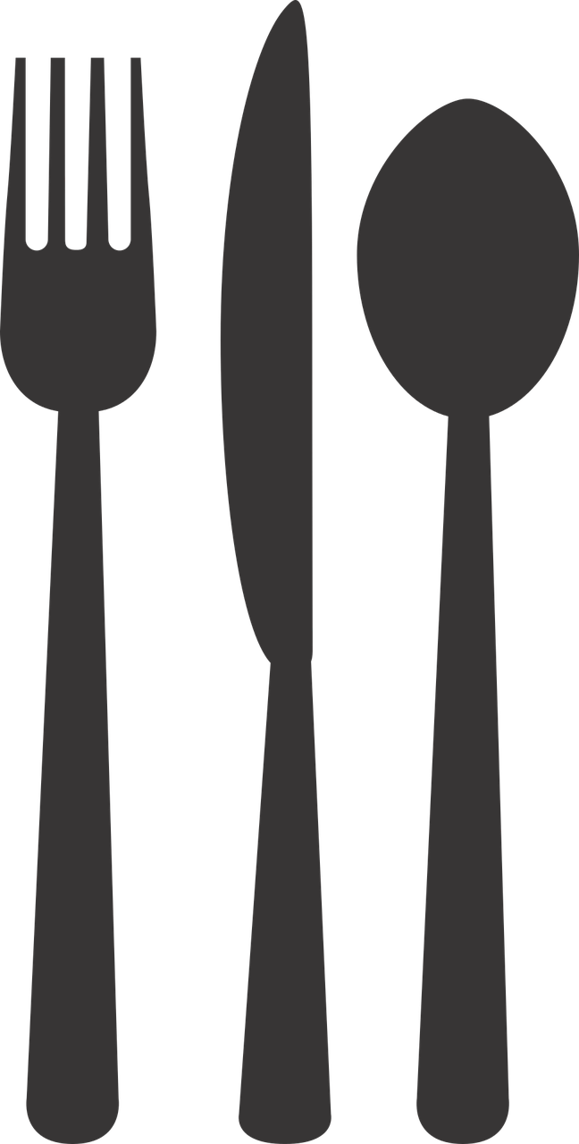 Silverware Plate Fork Spoon Png Image Clipart (648x1280), Png Download