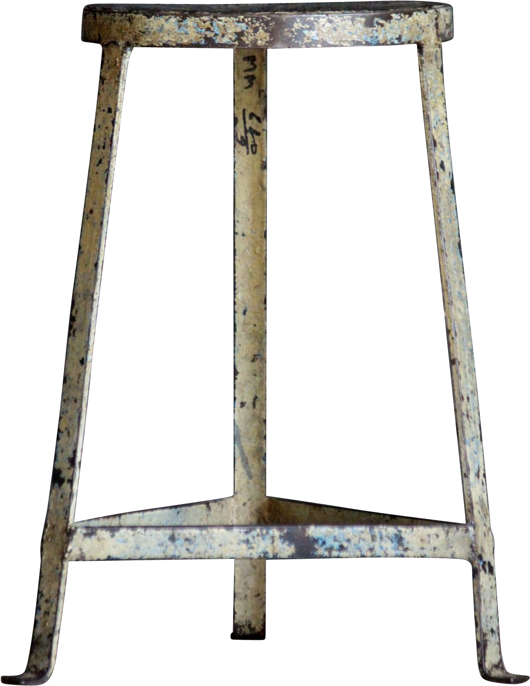 Salvaged Vintage Industrial Metal Stool / Chair Clipart (1363x1363), Png Download