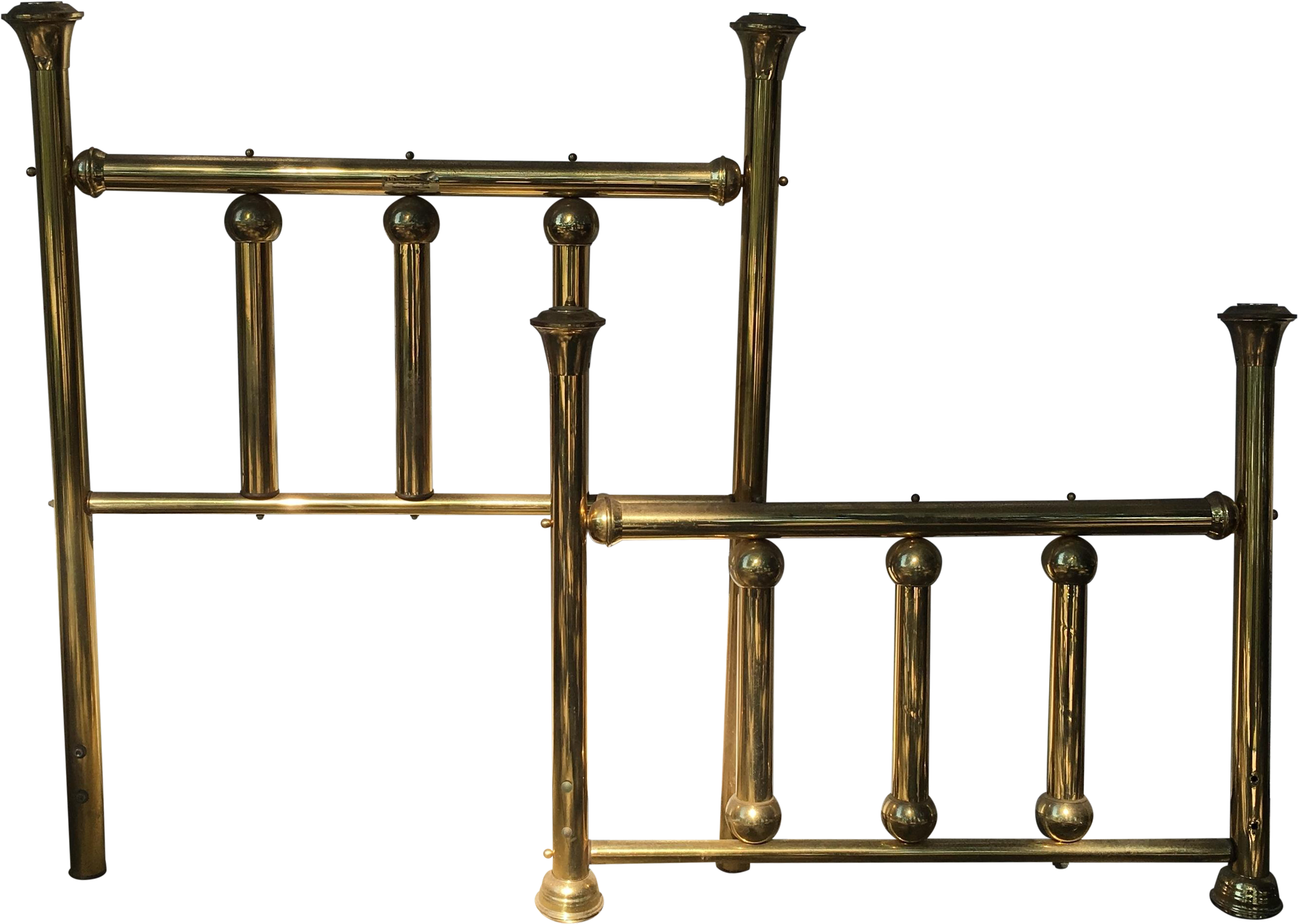 Clever Design Twin Brass Headboard Gold Etsy Vintage Clipart (2959x2107), Png Download