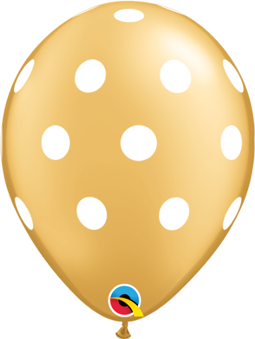 Big Polka Dots 11" Gold Clipart (600x740), Png Download