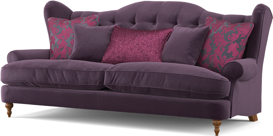 Plum Couches Mila Plum Mix Plum Couches Clipart (1260x536), Png Download