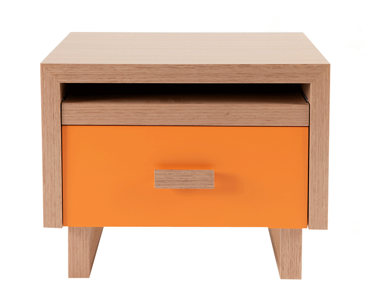 Br401 Hove Bedside With Pull Out Drawer Clipart (800x800), Png Download