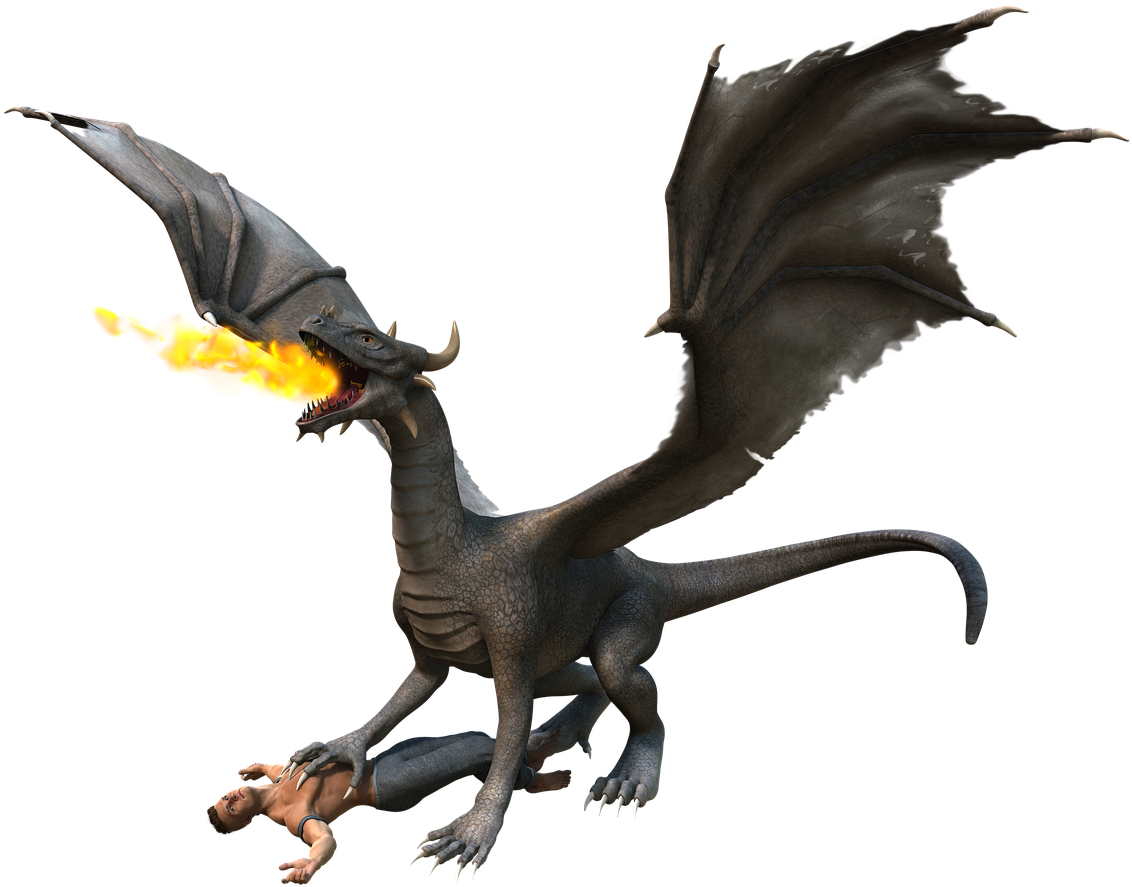 Man Dragon Tube Isolated Pose Png Image Clipart (1280x914), Png Download