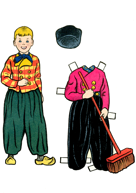 Tulip Time Paper Dolls Clipart (488x720), Png Download