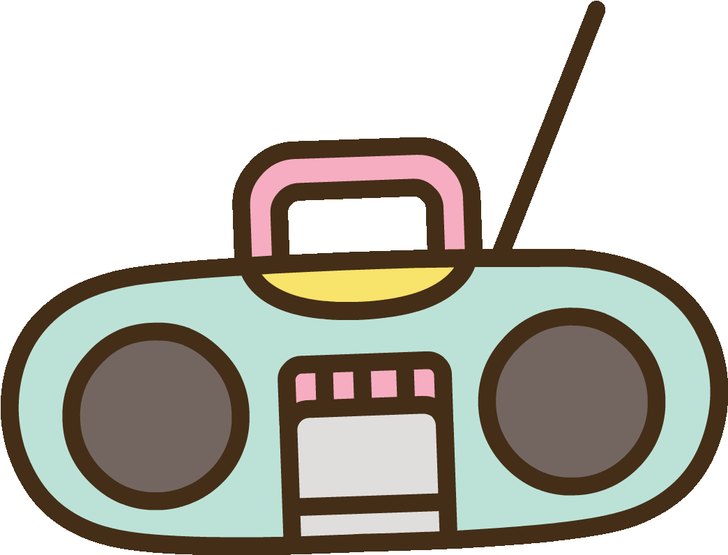 Radio Boombox Sticker By Pusheen Clipart (1080x1080), Png Download