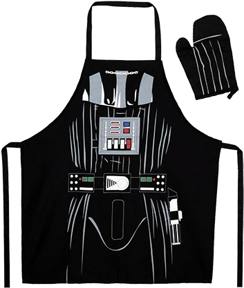Star Wars Cooking Apron With Oven Mitt Darth Vader Clipart (1000x1000), Png Download