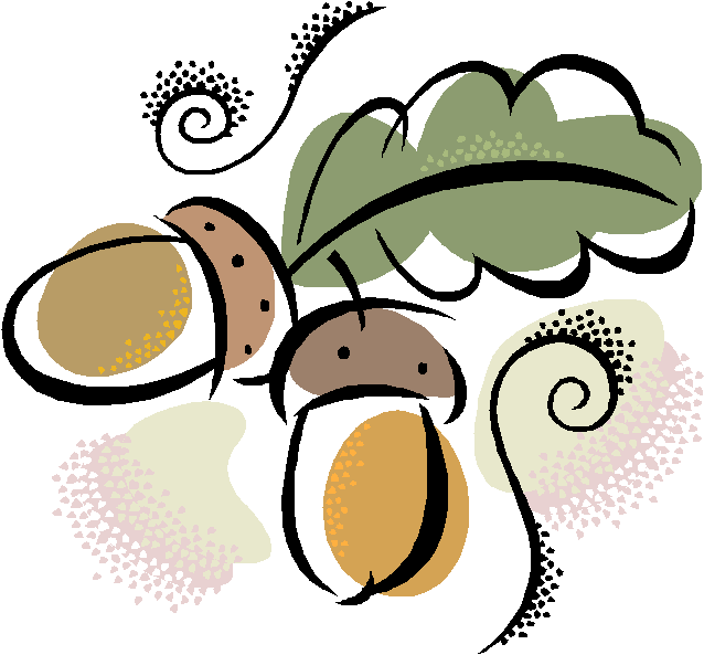 Pumpkin & Acorn Clipart (637x591), Png Download