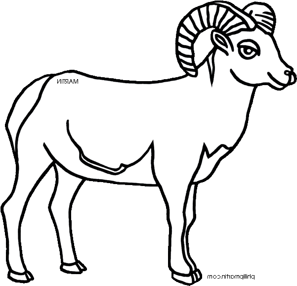 Clipart Of Big, Ram And Horn - Png Download (648x612), Png Download