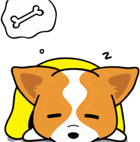 Cartoon Sleeping Dog Clipart (640x480), Png Download