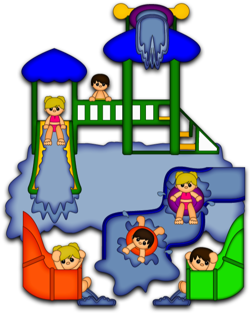 Water Park Fun Palz By Scrappydew Clipart (534x654), Png Download