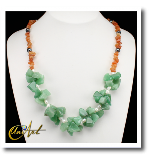 Necklace Of Chip And Tumbled Stones Clipart (600x600), Png Download