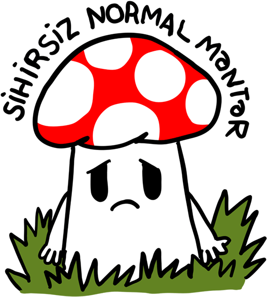 Sad Mushroom Sticker By Yavuz Ozturk Clipart (600x626), Png Download