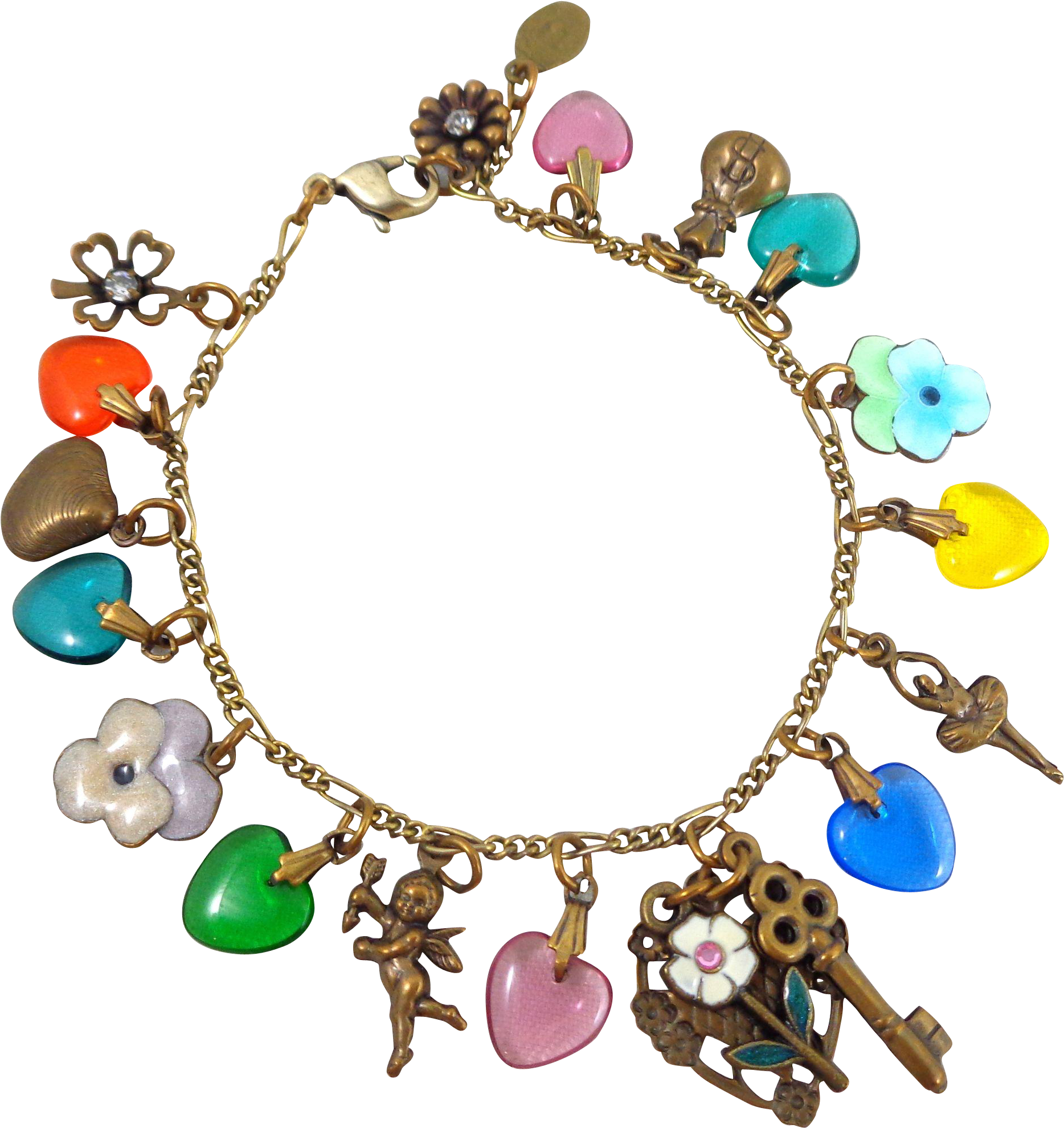 Vintage Anne Koplik 19 Glass Hearts Enamel Pansies Clipart (1980x1980), Png Download