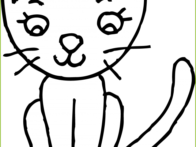 Sketch Clipart Cat - Png Download (640x480), Png Download