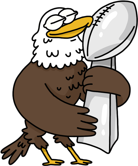 Event Superbowl2018 Eaglekissingtrophy Transparent Clipart (600x600), Png Download