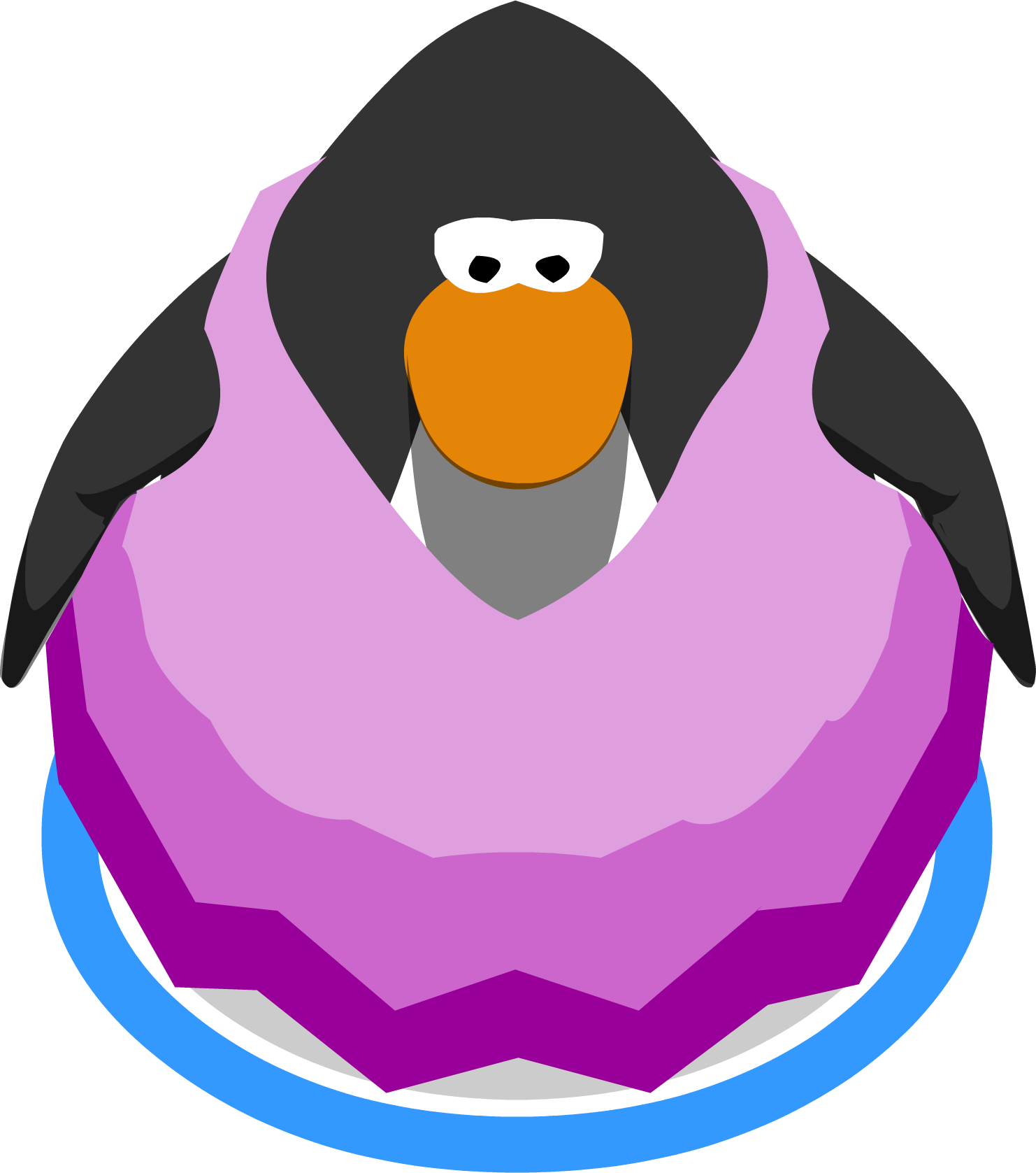 Image Purpledressingamepng Club Penguin Wiki Fandom Clipart (1482x1677), Png Download