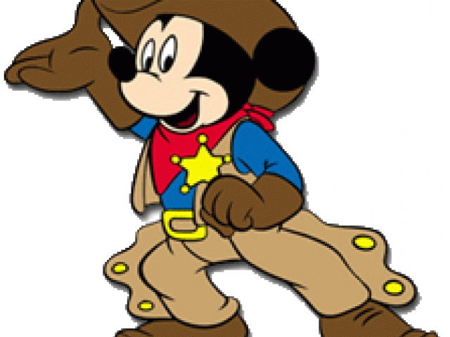 Mickey Mouse Clipart Cowboy - Png Download (640x480), Png Download