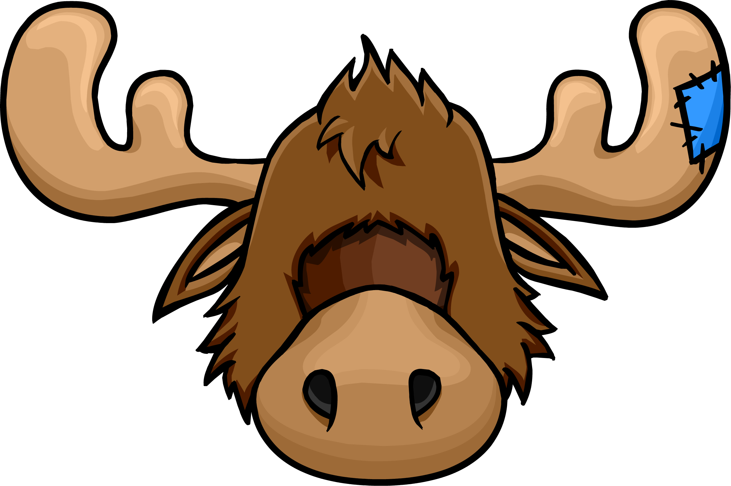 Zeus The Moose Head Club Penguin Wiki Fandom Powered Clipart (1368x855), Png Download