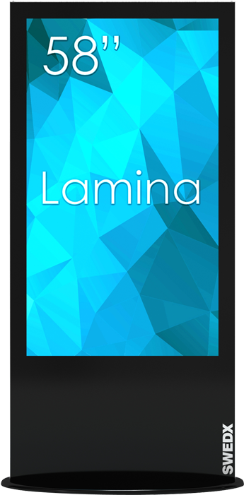 Totem D'affichage Interieur Noir 58" Uhd Clipart (1600x1710), Png Download