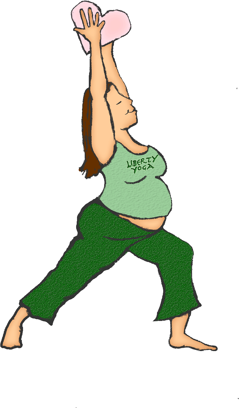 Pregnant Yoga 4 Facing Right Clipart (985x1446), Png Download