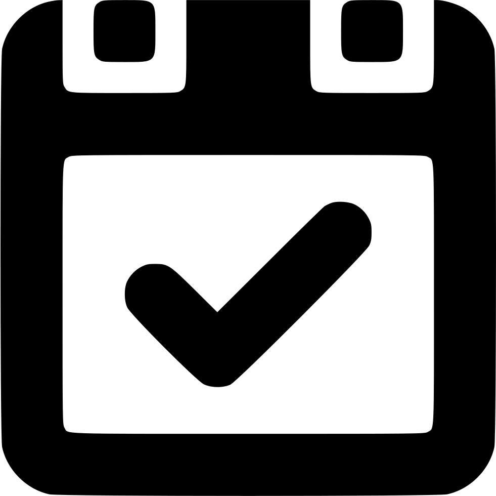 Calendar Date Event Month Todo Check Svg Png Icon Free Clipart (981x980), Png Download