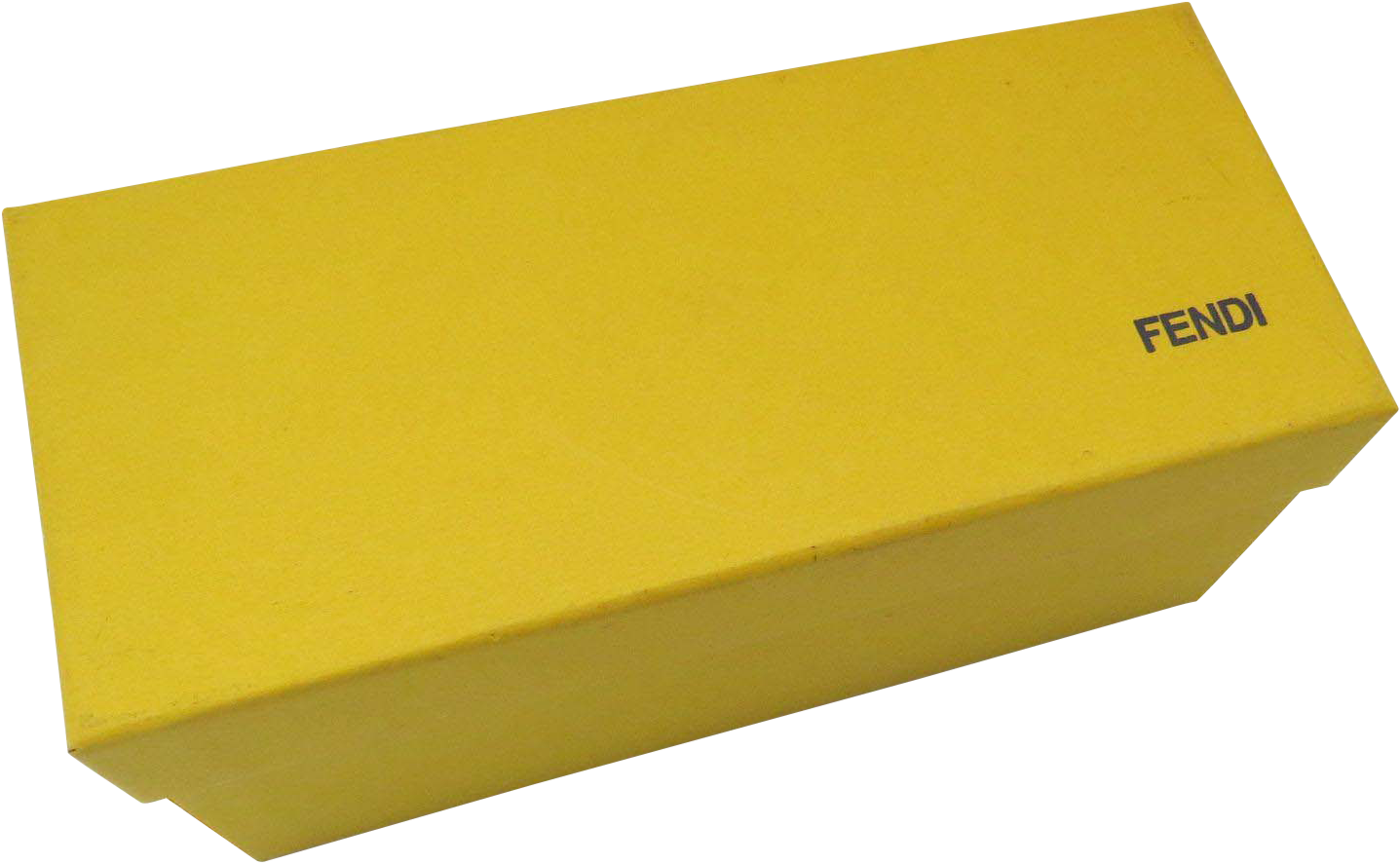 Vintage Fendi Bright Yellow Empty Box Clipart (1436x1436), Png Download