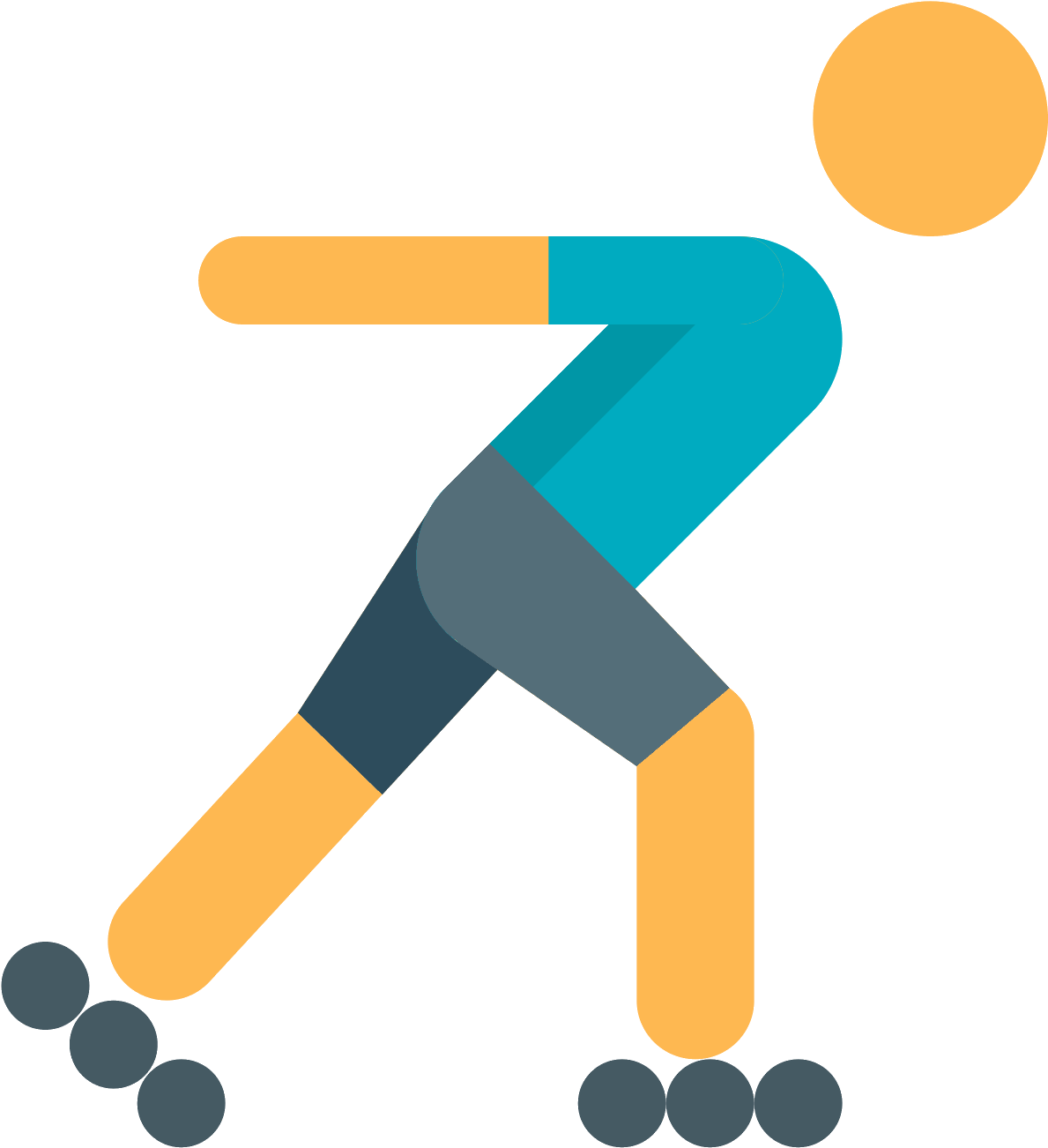 Roller Skating Icon Clipart (1600x1600), Png Download