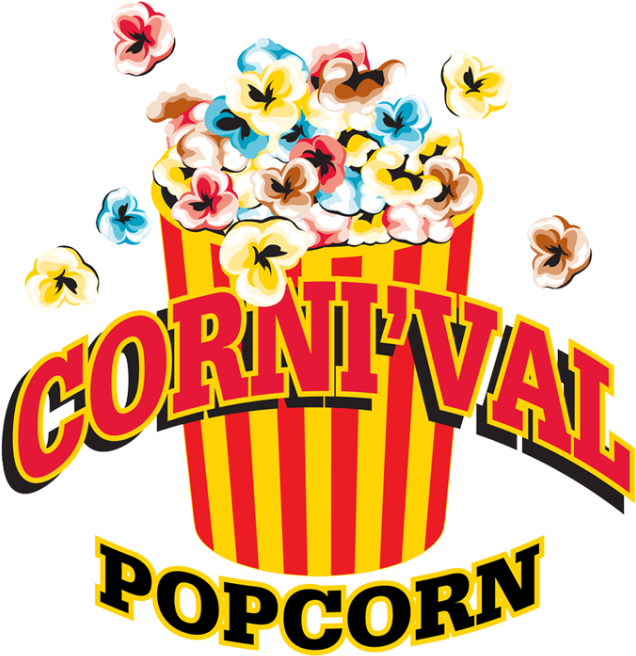 Cornival Popcorn Delivery Clipart (801x800), Png Download