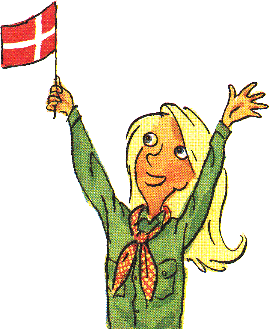Danish Green Girl Guide Illustration Clipart (920x1106), Png Download