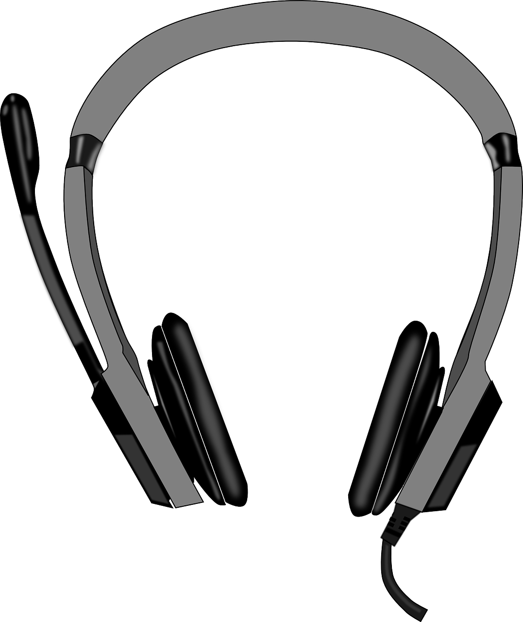 Headset Head-set Headphones Mic Png Image Clipart (1077x1280), Png Download