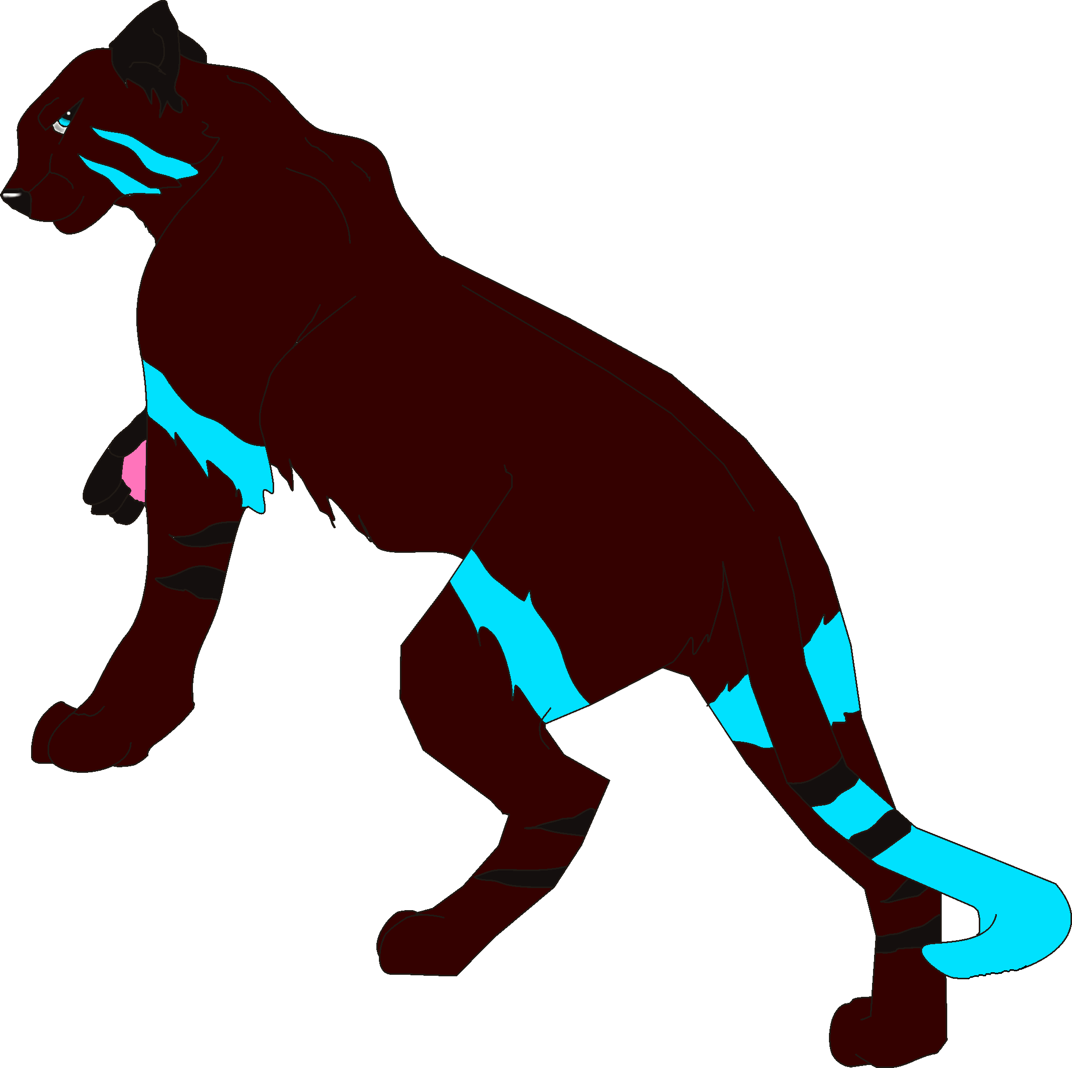 Big Cat Clipart Animated Cat - Png Download (2139x2131), Png Download