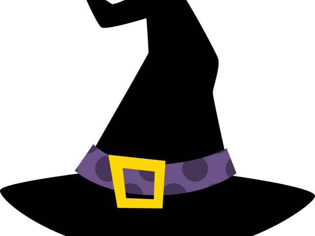 Witch Hat Clipart Halloween Witch - Png Download (640x480), Png Download