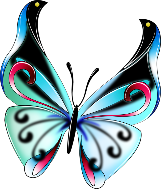 Butterflies°• - ‿✿⁀ Clipart (682x800), Png Download