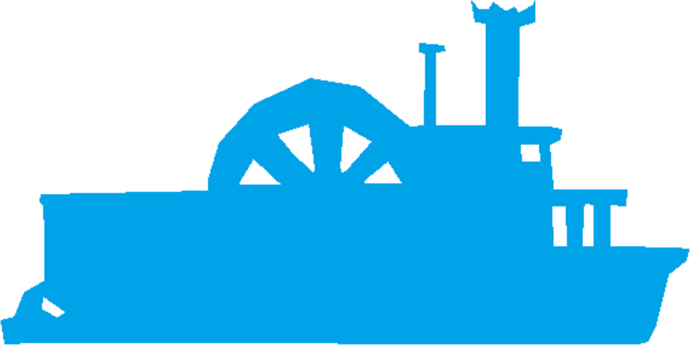 Paddlewheel Boat Clipart (2284x1144), Png Download