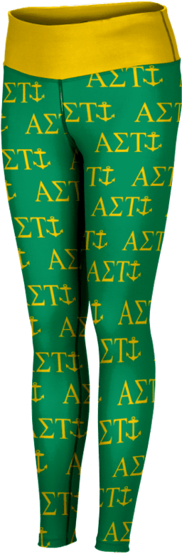 Alpha Sigma Tau Heavyweight Leggings Clipart (427x800), Png Download