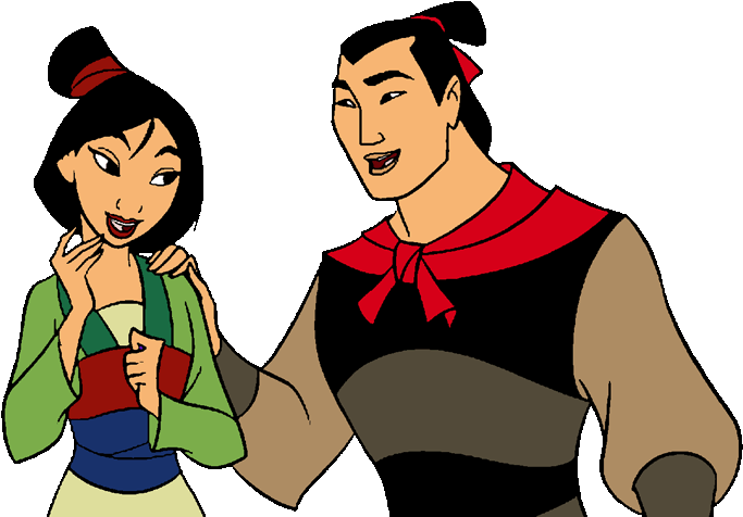 Mulan And Shang Clip Art Disney Clip Art Galore - Png Download (700x484), Png Download