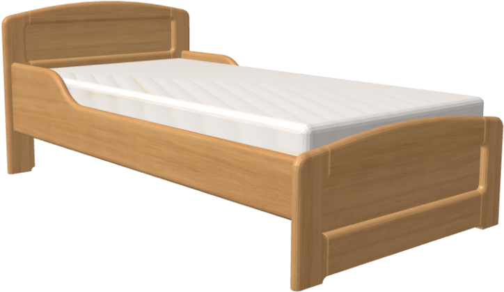Bed Rebeka Single Bed Clipart (1624x1000), Png Download