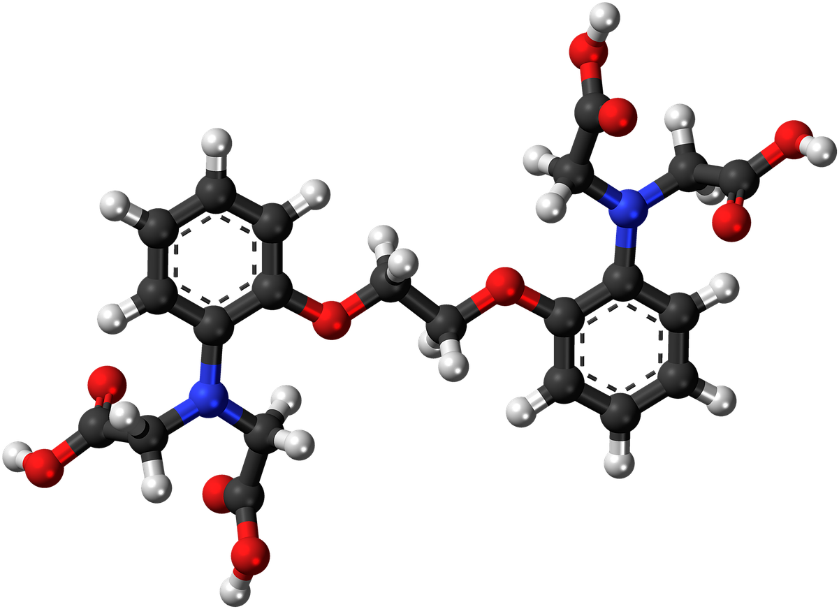 Bapta Molecule Ball Stick Model Png Image Clipart (1280x951), Png Download