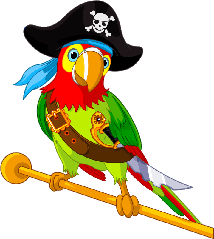 Stickers Pirate Perroquet Pirate Stickers Clipart (800x800), Png Download