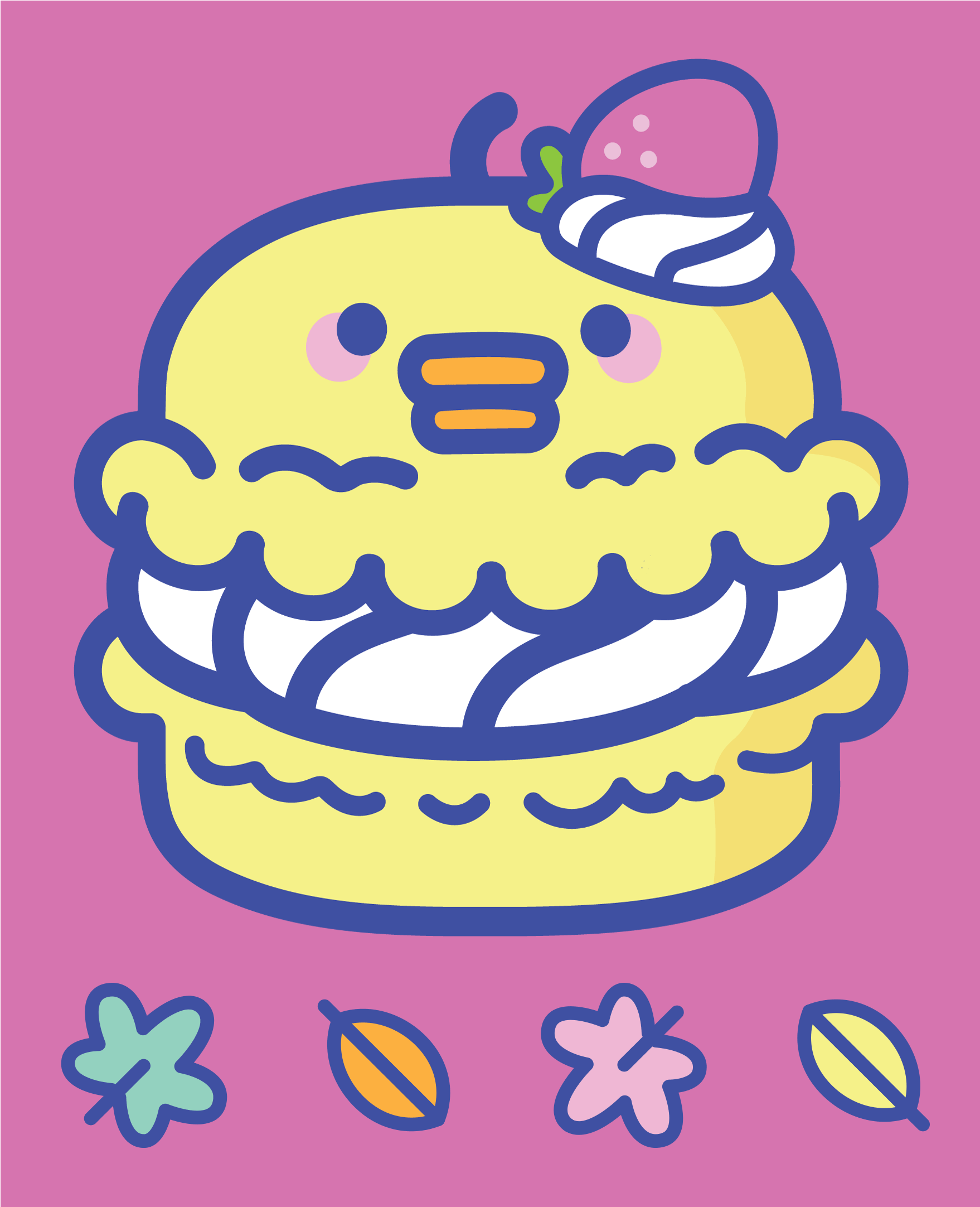 Chikkie Macaroon Clipart (2460x2491), Png Download