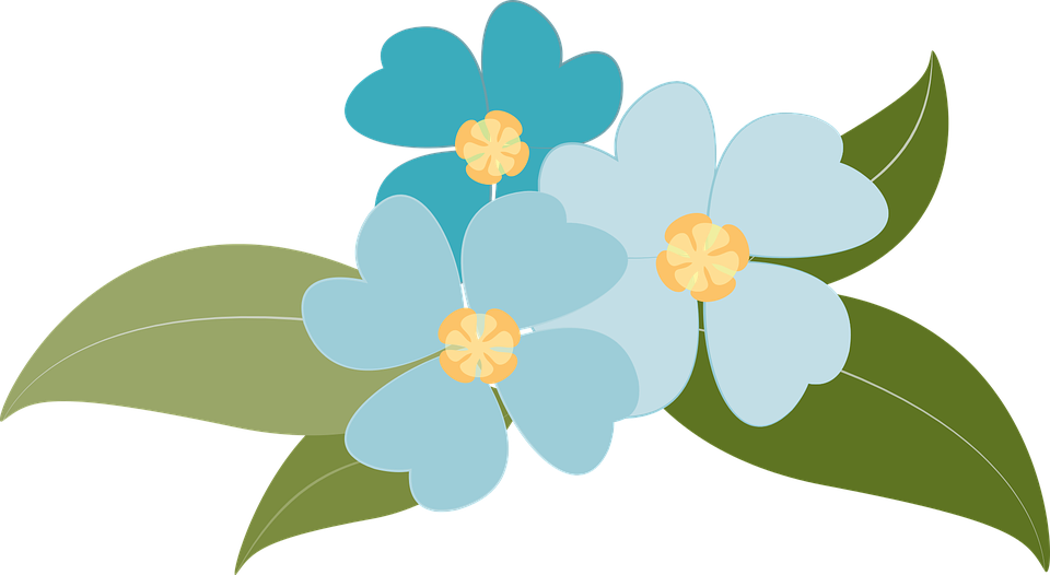 Blue Flower Clipart Corn - Png Download (960x526), Png Download